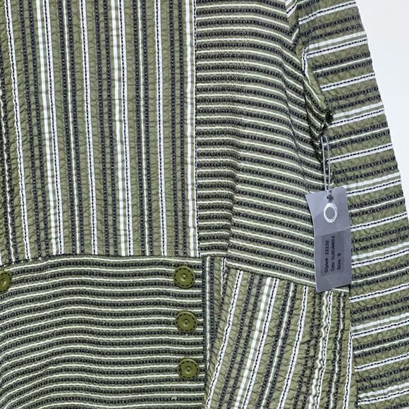 NWT Habitat Fiesta Striped Swing Pullover Boho Top Guacamole Sz S/M - Picture 5 of 8